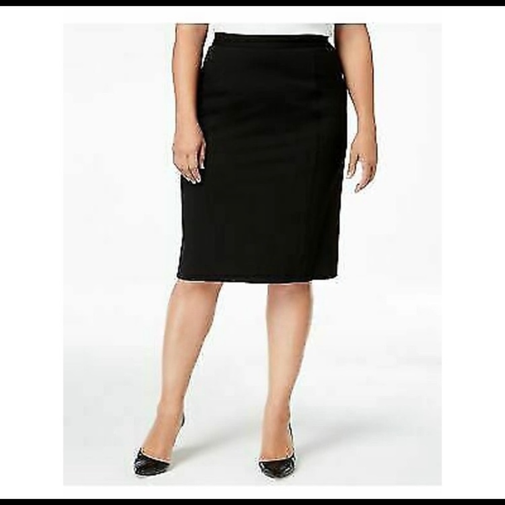 KASPER WOMEN’S BLACK SUIT SKIRT SLIT SIZE 24W